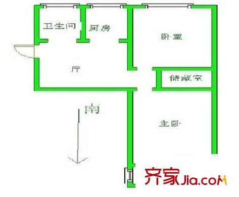 风华里 2室 户型图