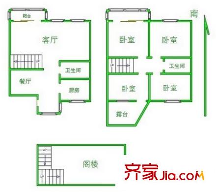 银杏苑 4室 户型图