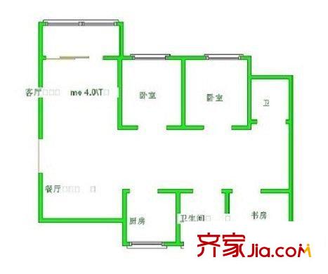 风顺里户型图4室 户型图 4室2厅2卫1厨