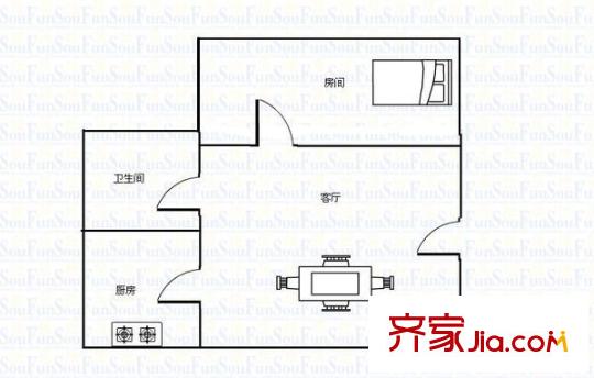 风顺里户型图1室 户型图 1室1厅1卫1厨