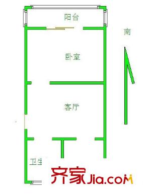 小娄巷户型图1室 户型图 1室1厅1卫1厨
