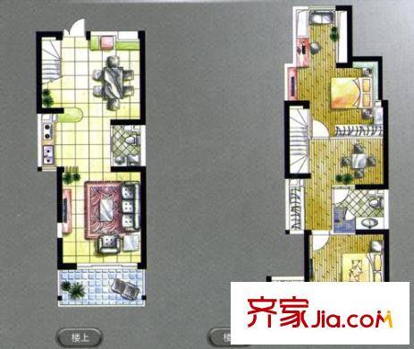 新都会花园二期户型图MINI跃空间 3室2厅2卫