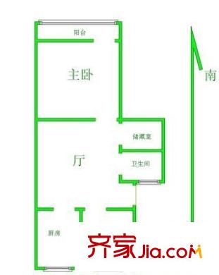 桃园新村户型图2室 户型图 2室1厅1卫1厨