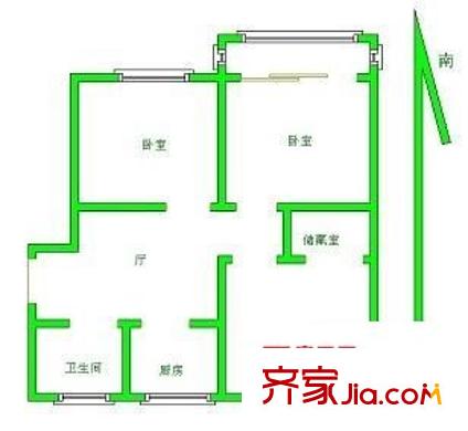 叙丰里户型图3室 户型图 3室1厅1卫1厨