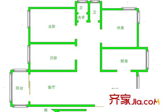 阳光城市花园四期 3室 户型图