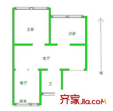 阳光城市花园三期户型图2室 户型图 2室2厅1卫1厨
