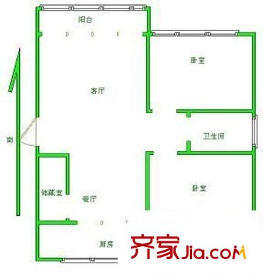 阳光城市花园三期户型图2室 户型图 2室2厅1卫1厨