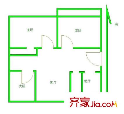 锡山新村户型图3室 户型图 3室1厅1卫1厨