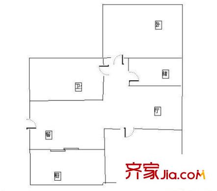 锡山新村户型图2室 户型图 2室2厅1卫1厨