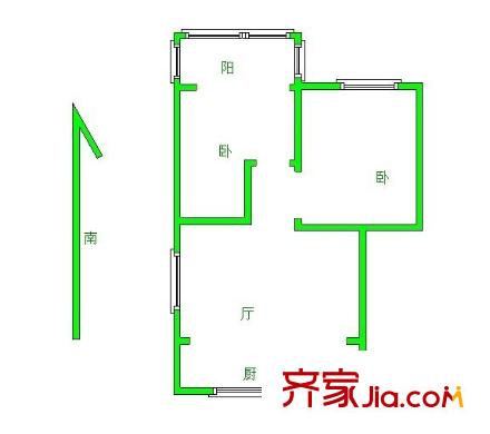 锡山新村 2室 户型图