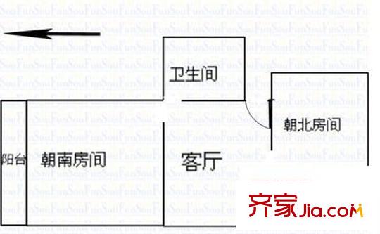 桃园新村户型图2室 户型图 2室1厅1卫1厨