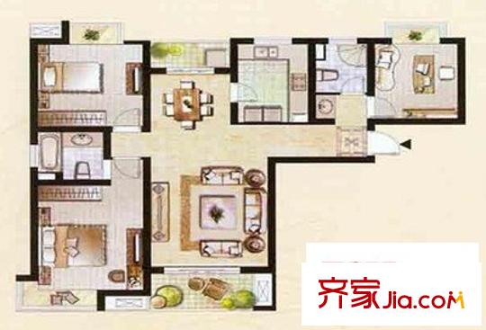 叙丰里户型图3室 户型图 3室1厅1卫1厨