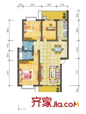 棉花巷户型图3室 户型图 3室2厅1卫1厨
