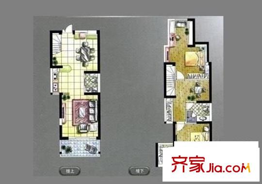 新都会花园二期户型图2室 户型图 2室1厅1卫1厨