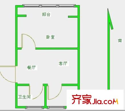 锡山新村户型图1室 户型图 1室1厅1卫1厨