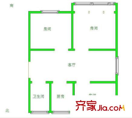 五里新村 3室 户型图