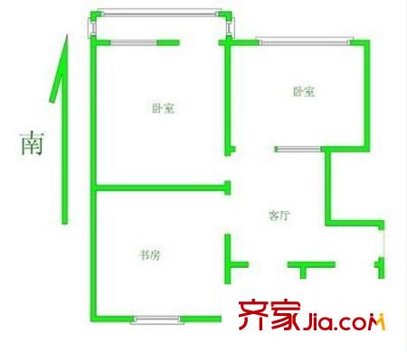 中联新村户型图3室 户型图 3室1厅1卫1厨