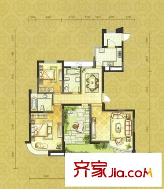 常工城尚城户型图7号楼户型 2室2厅2卫1厨