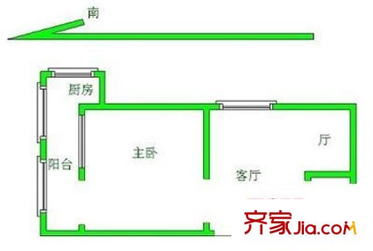靖海新村户型图1室 户型图 1室1厅1卫1厨