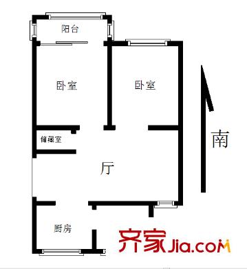 民丰里 2室 户型图