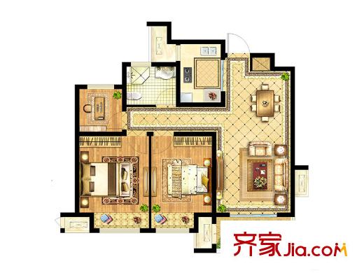 协信・未来城B5户型 3室2厅1卫1厨
