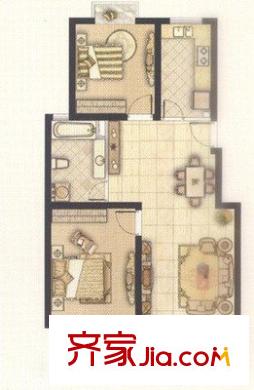 惠峰新村户型图2室 户型图 2室1厅1卫1厨