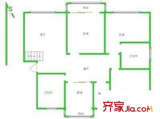瑞江花园 5室 户型图