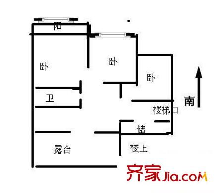 瑞江花园 6室 户型图