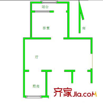 民丰里 1室 户型图