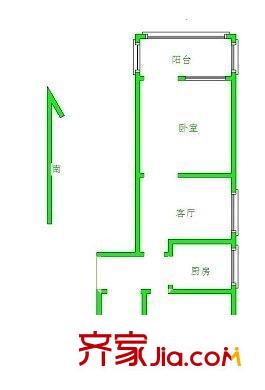 东映山河户型图2室 户型图 2室1厅1卫1厨