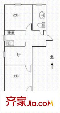 东映山河户型图2室 户型图 2室1厅1卫1厨