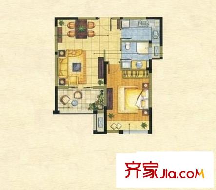 惠峰新村户型图1室 户型图 1室1厅1卫1厨