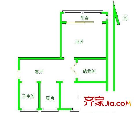 惠峰新村 2室 户型图