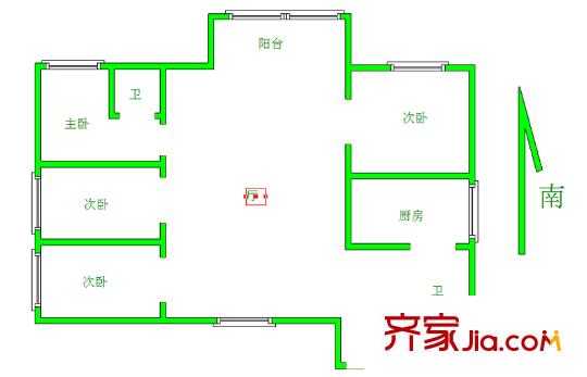 晴山蓝城 4室 户型图