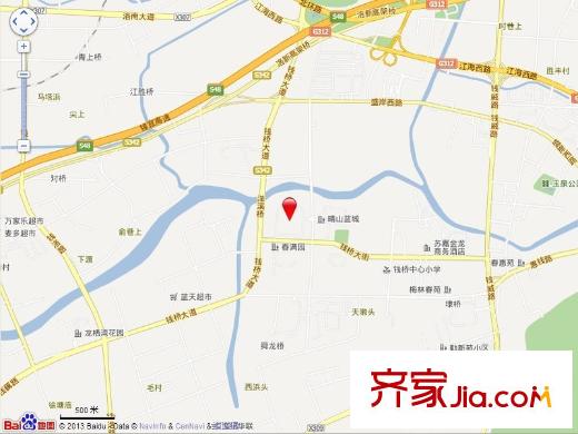 晴山蓝城二期交通图