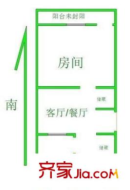 江海新村户型图1室 户型图 1室1厅1卫1厨