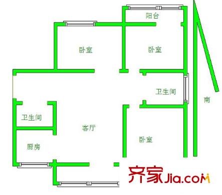 中大颐和湾 3室 户型图