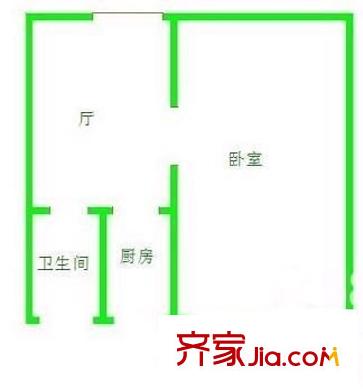 江海新村户型图1室 户型图 1室1厅1卫1厨