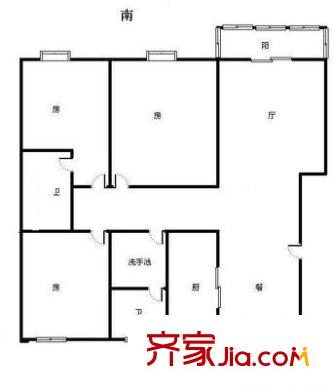 广益佳苑户型图3室 户型图 3室2厅2卫1厨