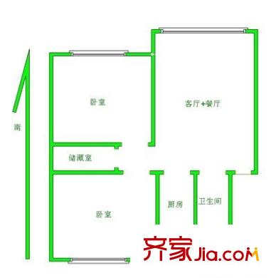 广益佳苑户型图2室 户型图 2室2厅1卫1厨