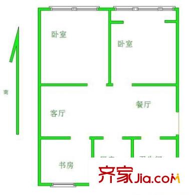 金海里户型图3室 户型图 3室1厅1卫1厨