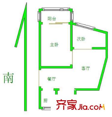 金海里 2室 户型图