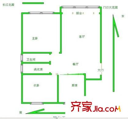 金海里户型图2室 户型图 2室2厅2卫1厨