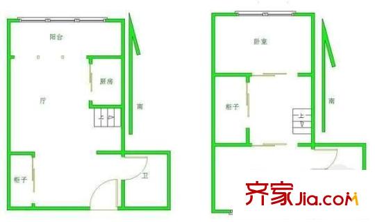 新洲人家户型图2室 户型图 2室2厅2卫1厨