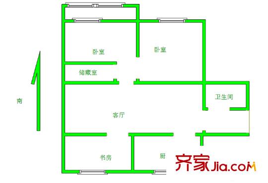 曹张新村 3室 户型图