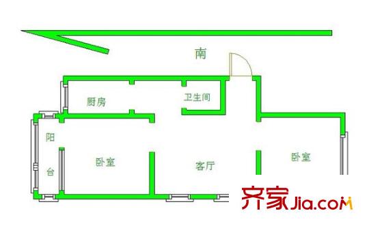 新江南花园 2室 户型图