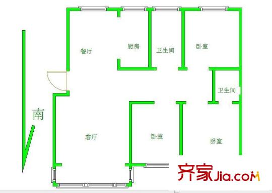 五星家园 3室 户型图