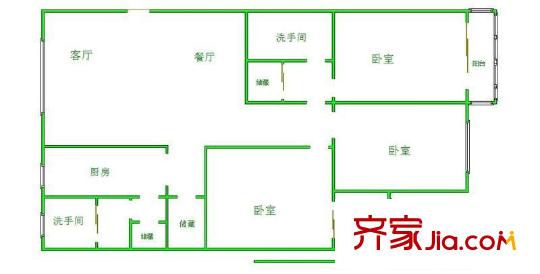 五星家园 3室 户型图