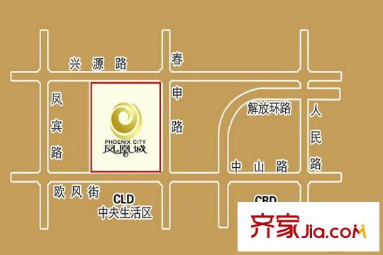 华仁凤凰城区位图