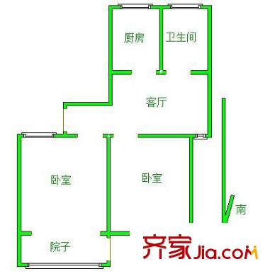 新江南花园 2室 户型图